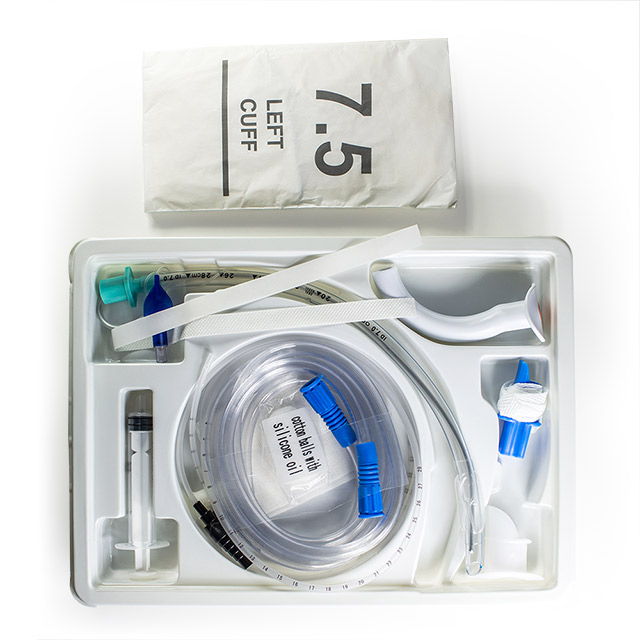 Kit de intubación endotraqueal de tubo endotraqueal médico desechable con diferentes tamaños