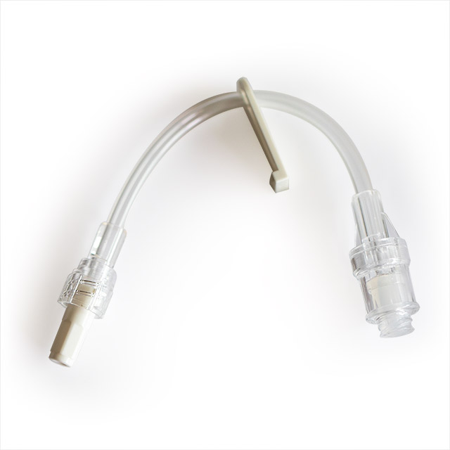 Tubo de extensión de fluido intravenoso médico con Luer Lock hembra