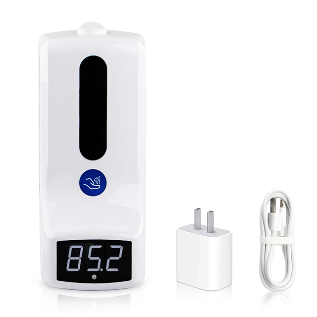 Dispensador de jabón automático de alta precisión que mide el termómetro del escáner de temperatura
