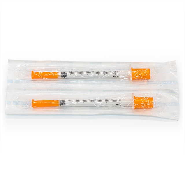 Plástico desechable 0.3ml / 0.5ml / 1ml Jeringa de insulina con aguja