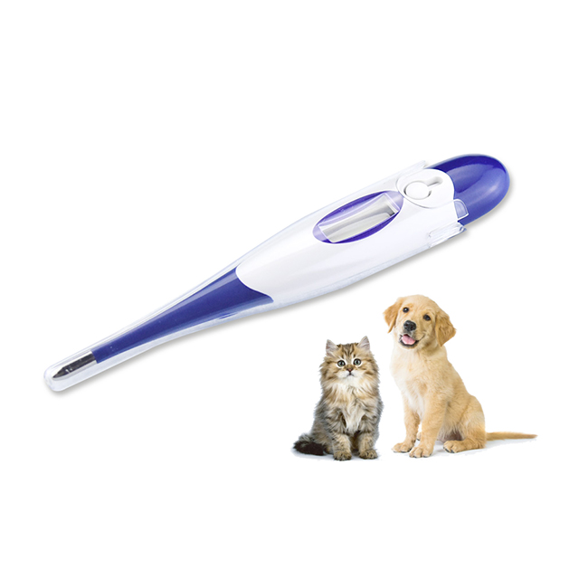 Termómetro veterinario digital impermeable de punta flexible de lectura rápida para el cuidado de la salud de mascotas