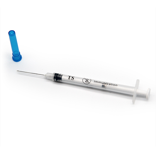 Jeringa de inyección de vacuna de plástico desechable de 0,5 ml con aguja