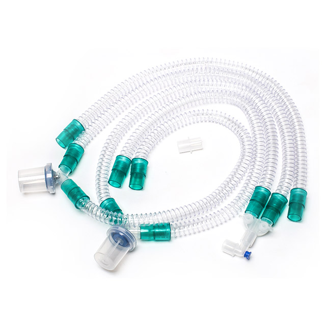 Circuito respiratorio de anestesia corrugado desechable con trampa de agua para ventilador