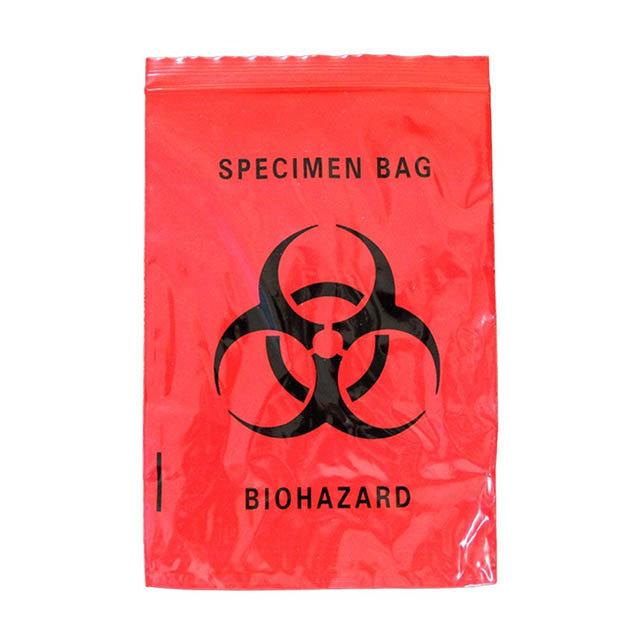 Bolsa plástica médica desechable para muestras de riesgo biológico