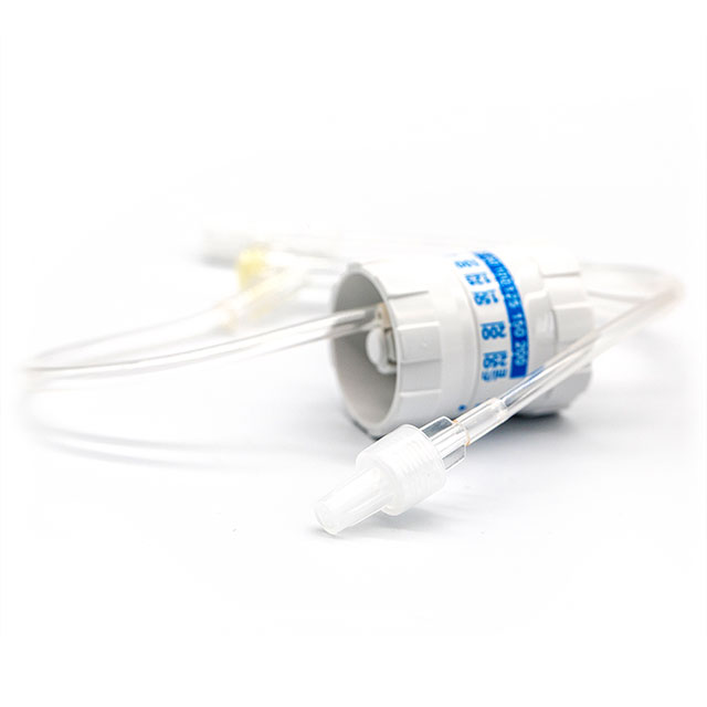 Regulador de flujo intravenoso de precisión ajustable médico con tubo de extensión